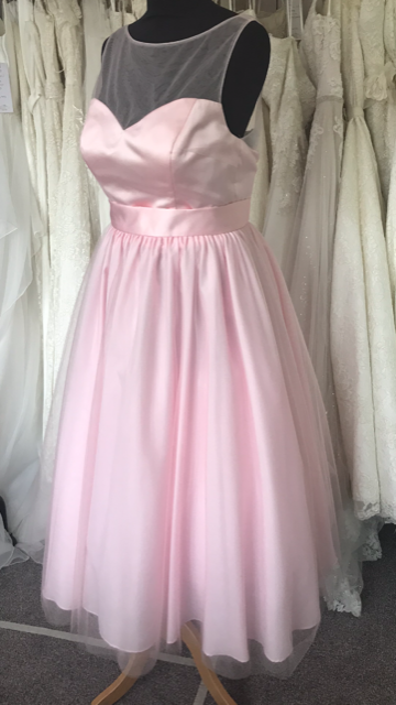 Baby pink tea on sale dress